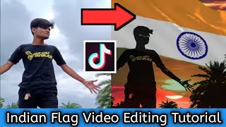 TikTok Par Indian Flag Background Video Kaise Banaye || TikTok Indian Flag 15Th August Video Editing