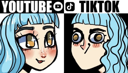 TIKTOK ART VERSUS YOUTUBE ART [yt artist tries tiktok art trends]