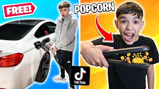 I Tested VIRAL TikTok Life Hacks With My Little Brother... *THEY WORKED*