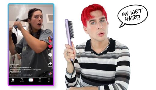 I Tried The Viral Tiktok Wet To Dry Flat Iron