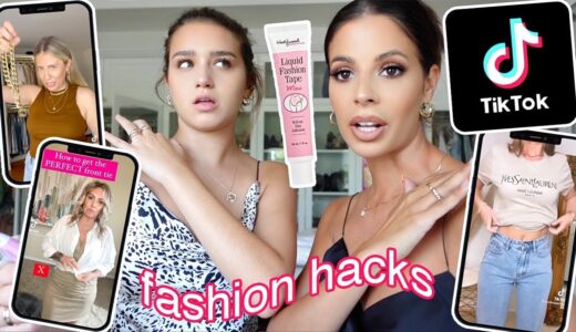 TRYING the most VIRAL tiktok DIY fashion HACKS!