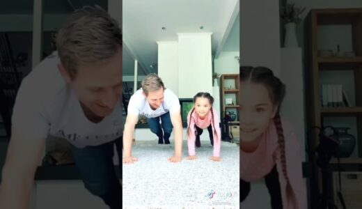 Plank Challenge Dad vs Daughter 💖 TikTok Trend #shorts Clarielle