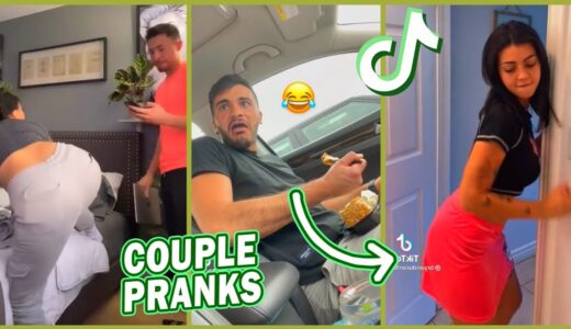 His reaction when her looked at that a** !!! 😜 Tiktok couple pranks