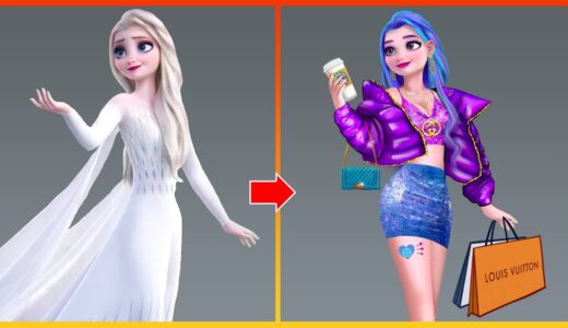 Elsa Frozen Glow Up As My Little Pony | Disney Princess Glow Up Art Tiktok