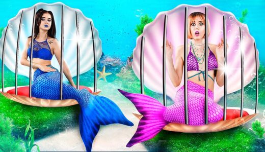 Good Mermaid vs Bad Mermaid in Jail! Escaping from the Underwater Prison