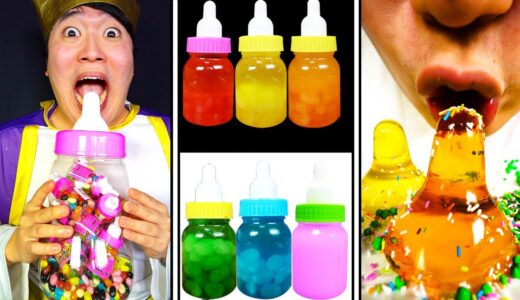 Mukbang Giant Bottle Candy Jelly || Funny Mukbang || TikTok Video - HUBA