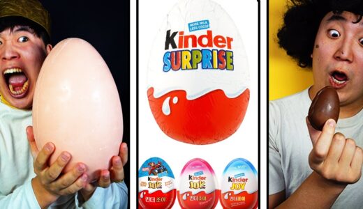 Mukbang Giant Chocolate Kinder Surprise Egg || Funny Mukbang || TikTok Video - HUBA