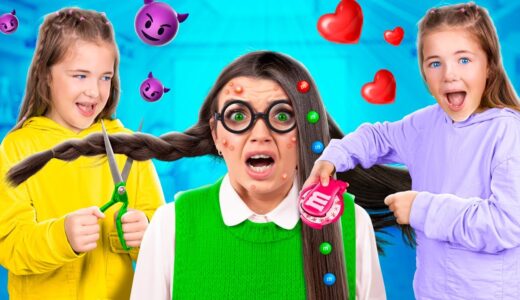 Extreme Makeover with the Gadgets from TikTok! / Twins Help the Nerd Nanny Become Popular!