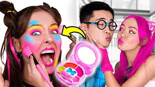 SOFT GIRL NEEDS EXTREME MAKEOVER to PICK UP A BOY | TIKTOK LIFE HACKS USING SLIME KIDS MAKEUP