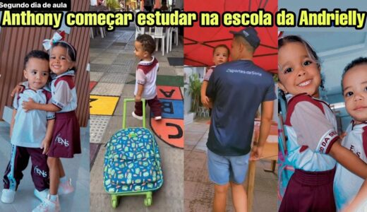 💙Irmão da Andrielly começar estudar na ESCOLA dela