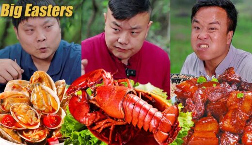 Two big lobsters! | TikTok Video|Eating Spicy Food and Funny Pranks|Funny Mukbang