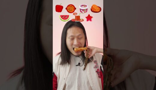 Random Red food MUKBANG #mukbang #asmr #tiktok